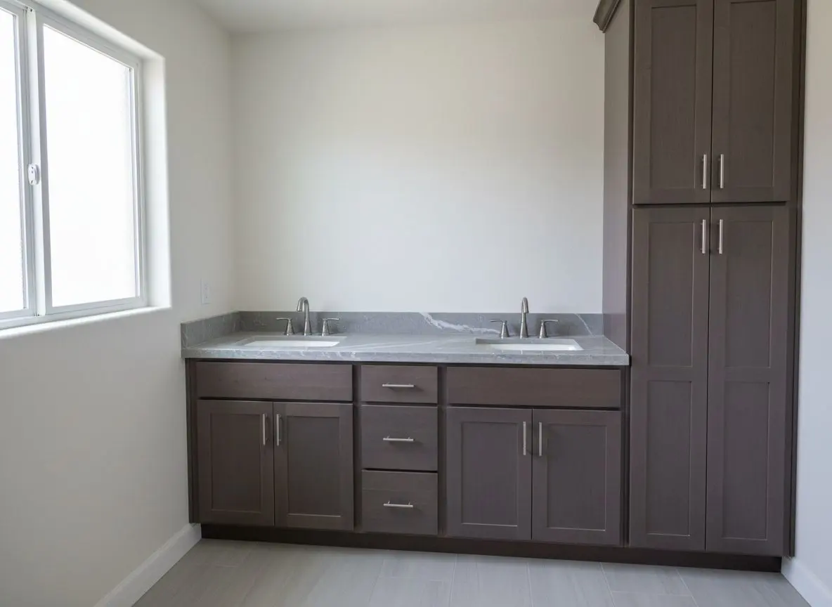 Double vanity and storage build in Rancho Santa Margarita