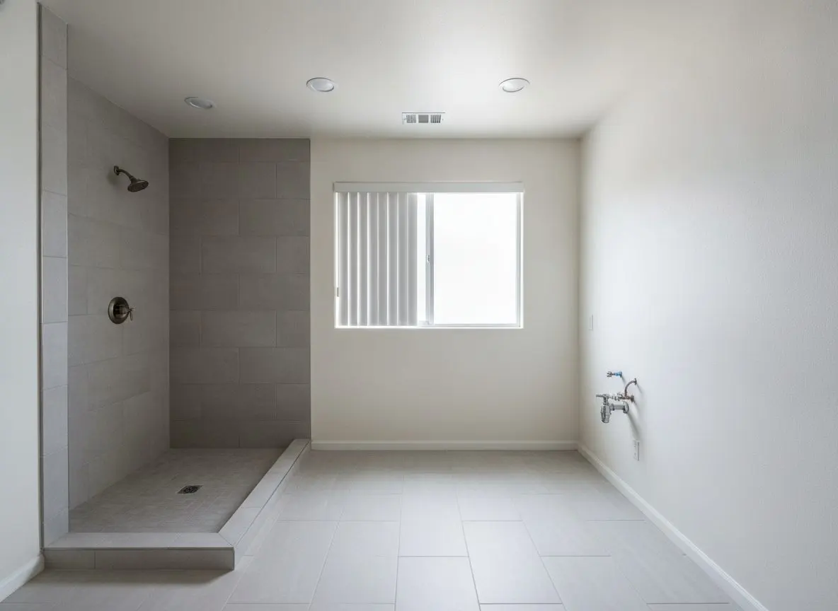 Layout change, moved shower in Aliso Viejo