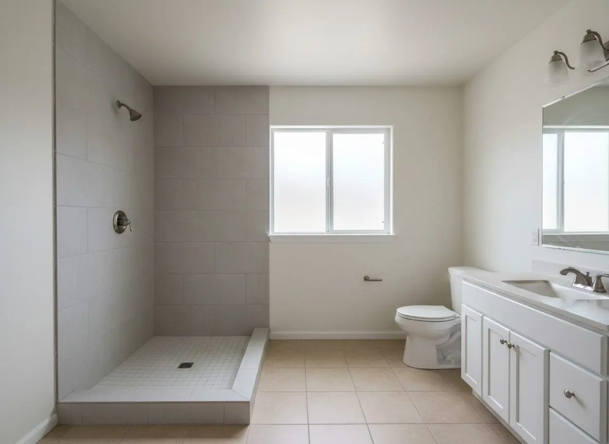 Curbless shower for accessibility in Laguna Niguel